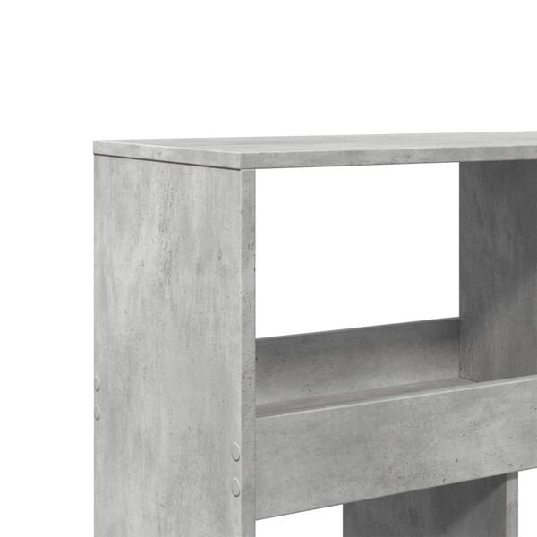 vidaXL Βιβλιοθήκη Γκρι Σκυροδέματος 100x33x125,5 εκ. Επεξεργ. Ξύλο