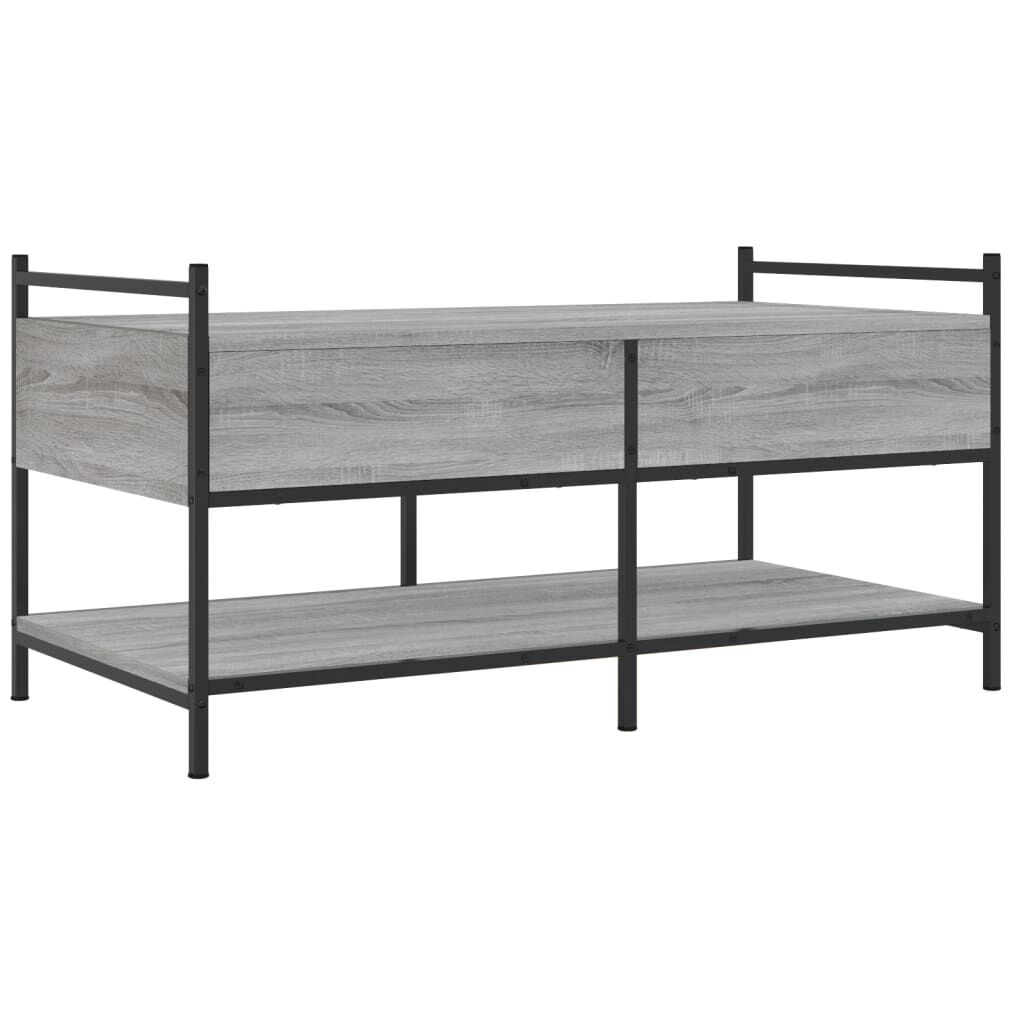 vidaXL Τραπεζάκι Σαλονιού Γκρι Sonoma 99x50x50 εκ. Επεξεργασμένο Ξύλο