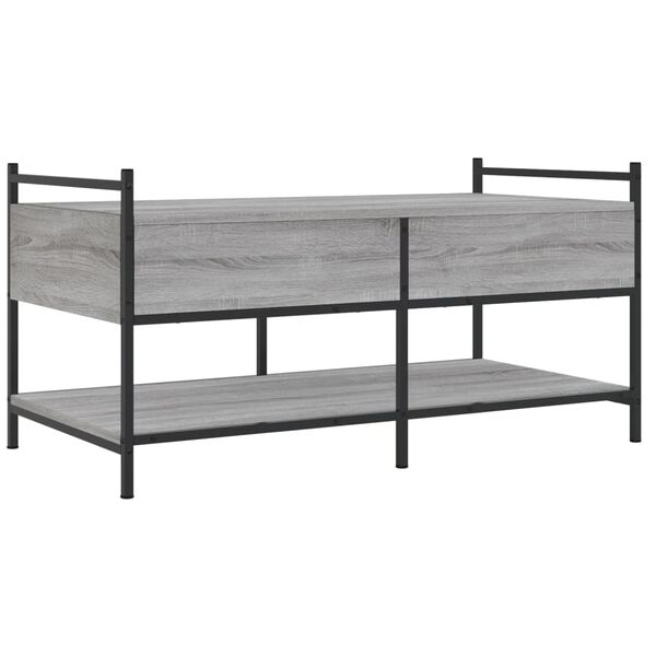 vidaXL Τραπεζάκι Σαλονιού Γκρι Sonoma 99x50x50 εκ. Επεξεργασμένο Ξύλο