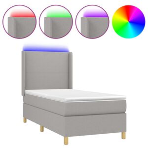 vidaXL &Kappa;&rho;&epsilon;&beta;ά&tau;&iota; Boxspring &mu;&epsilon; &Sigma;&tau;&rho;ώ&mu;&alpha; & LED &Alpha;&nu;.&Gamma;&kappa;&rho;&iota; 80x200 &epsilon;&kappa;. &Upsilon;&phi;&alpha;&sigma;&mu;ά&tau;&iota;&nu;&omicron;