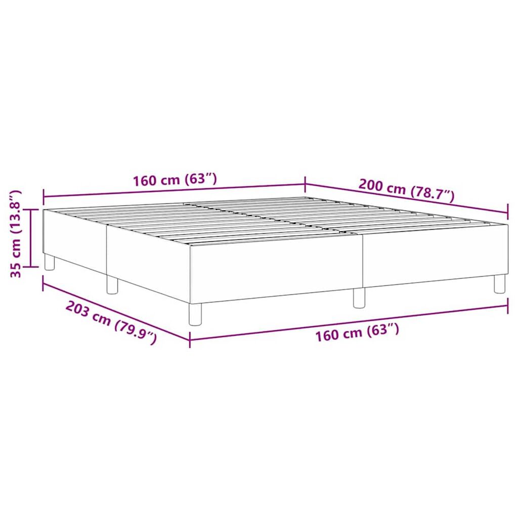 vidaXL Κρεβάτι με ελατήρια Ανοιχτό γκρι 160 x 200 cm Βελούδο