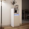 vidaXL Μπουφές με Φώτα LED Λευκός 38x34x100 εκ. από Επεξεργασμένο Ξύλο