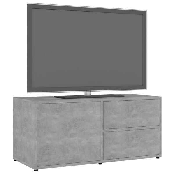 vidaXL Έπιπλο Τηλεόρασης Γκρι Σκυροδέματος 80x34x36 εκ. Επεξ. Ξύλο