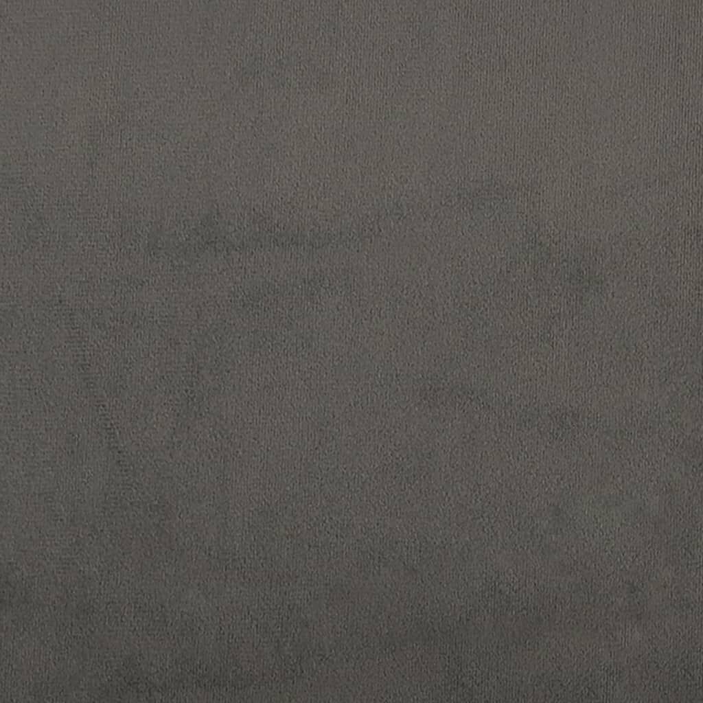 vidaXL Κεφαλάρι με Πτερύγια Σκούρο Γκρι 183x16x78/88 εκ. Βελούδινο