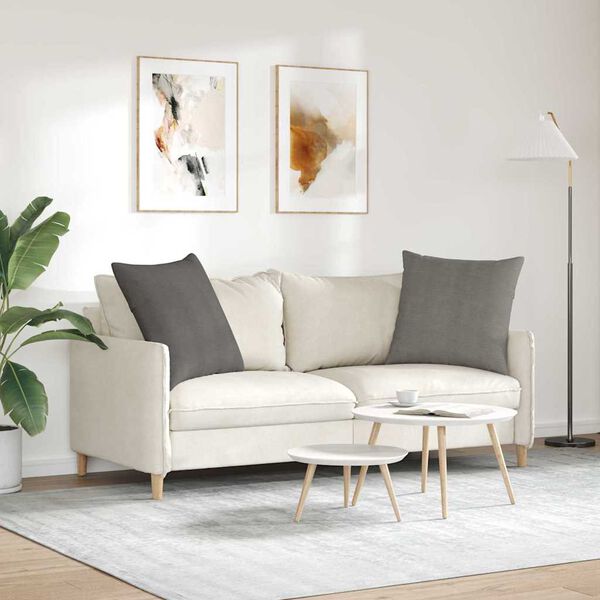vidaXL Μαξιλάρι Καναπέ 2 pcs Ανοιχτό γκρι 80 x 80 cm