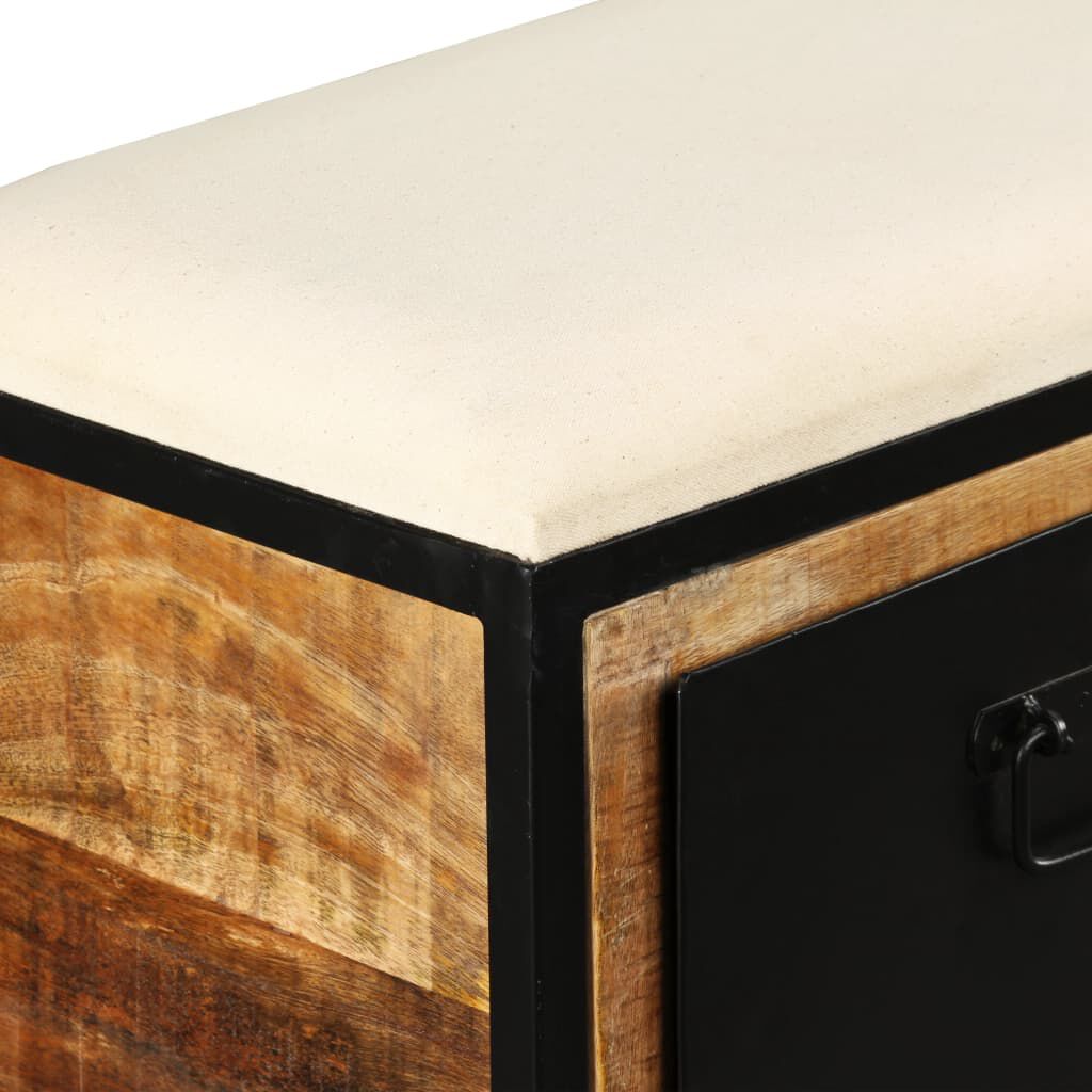 vidaXL Πάγκος Αποθήκευσης με 3 Συρτάρια 120x30x40 εκ Μασίφ Ξύλο Μάνγκο