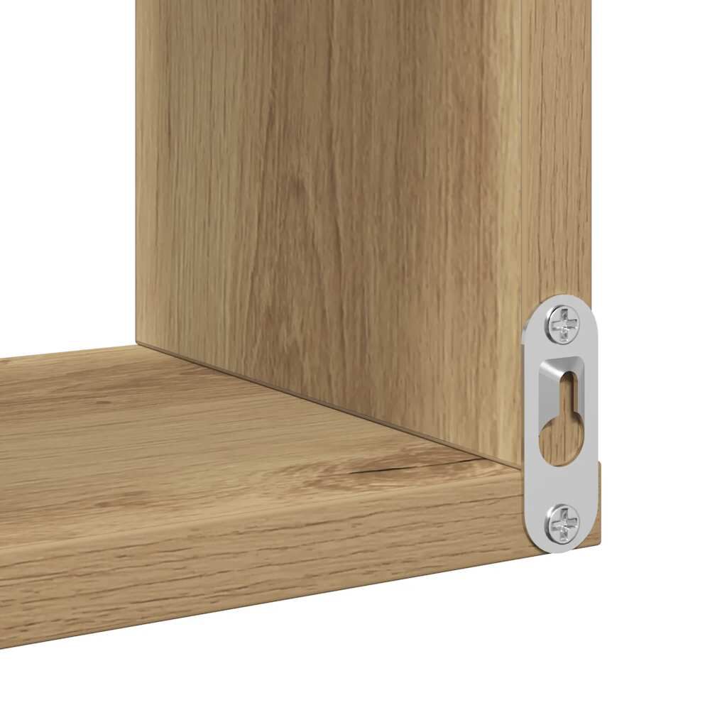 vidaXL Γωνιακό ράφι τοίχου Δρυς τεχνίτης 40x40x49,5 cm
