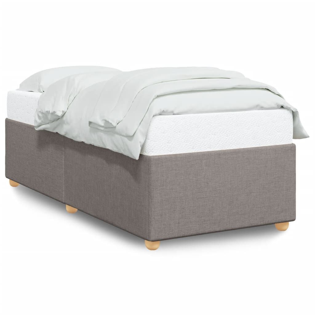 vidaXL Σκελετός Κρεβατιού Χωρίς Στρώμα Taupe 90x190 εκ. Υφασμάτινο