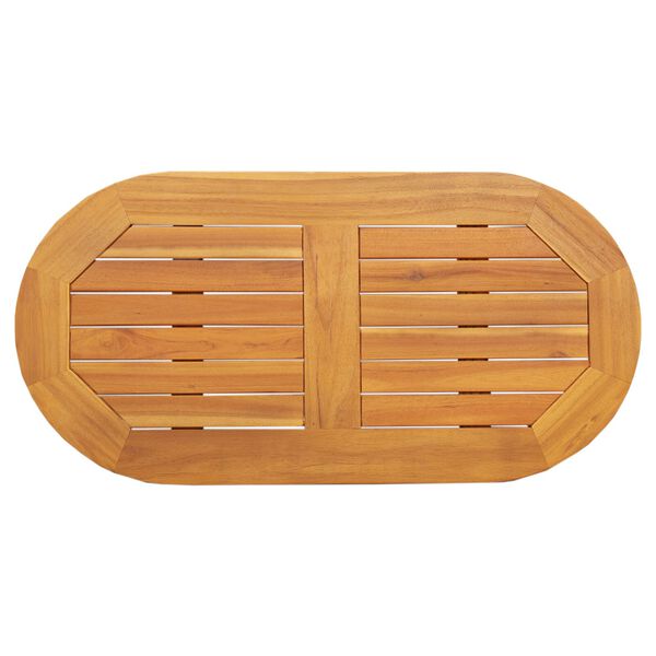 vidaXL Επιφάνεια Τραπέζι 80x40x2,2 cm Ωοειδής Μασίφ Ξύλο Ακακίας