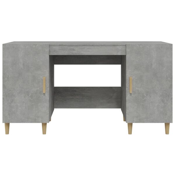 vidaXL Γραφείο Γκρι Σκυροδέματος 140x50x75 εκ. Επεξεργασμένο Ξύλο