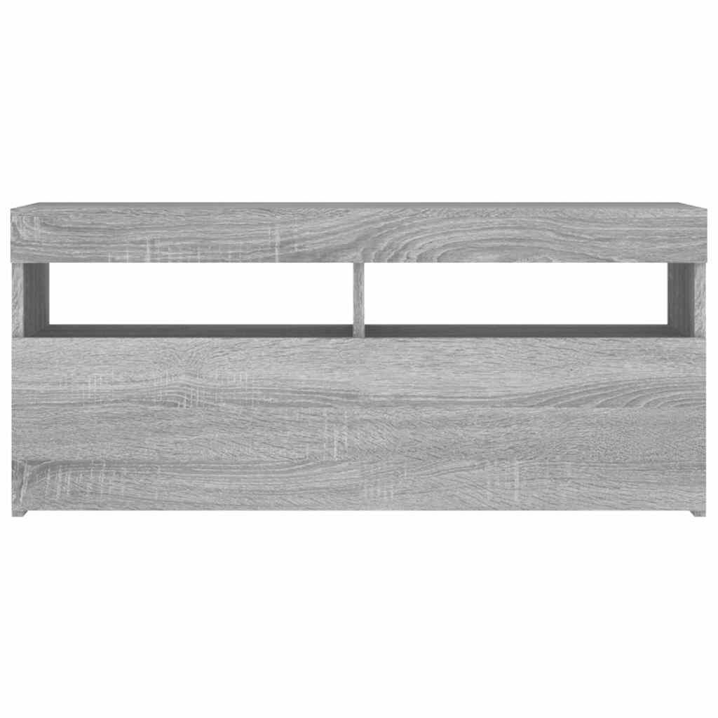 vidaXL Έπιπλο Τηλεόρασης με LED Γκρι Sonoma 90x35x40 εκ.
