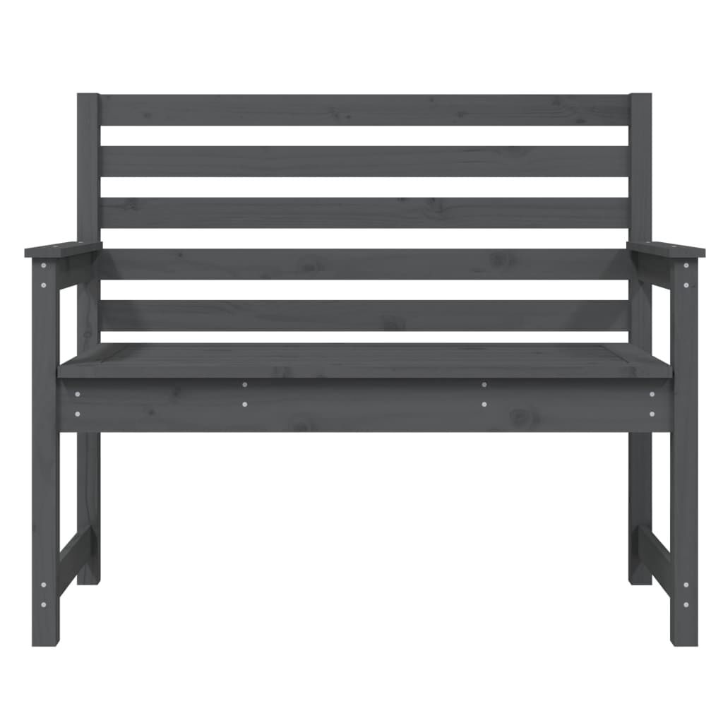vidaXL Παγκάκι Κήπου Γκρι 109 x 48 x 91,5 εκ. από Μασίφ Ξύλο Πεύκου
