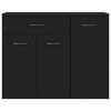 vidaXL Μπουφές Μαύρος 88 x 30 x 70 εκ. από Επεξ. Ξύλο