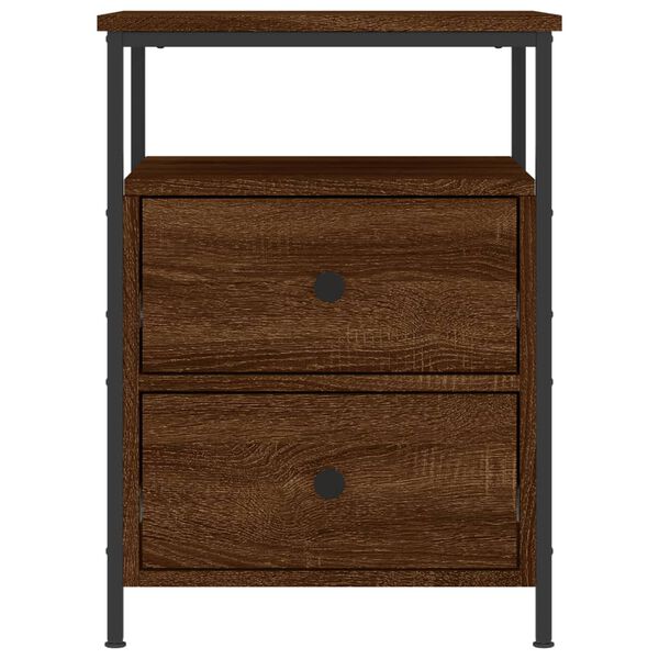 vidaXL Κομοδίνο Καφέ Δρυς 44 x 45 x 60 εκ. από Επεξεργασμένο Ξύλο