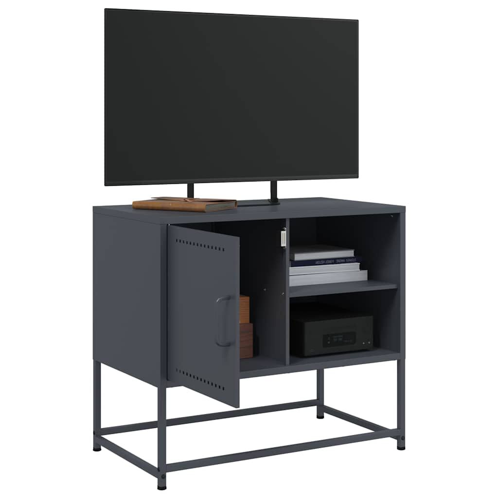vidaXL Έπιπλο Τηλεόρασης Ανθρακί 68x39x60,5 εκ. από Χάλυβα