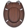 vidaXL Κάλυμμα Λεκάνης με Soft Close Λιτό Σχέδιο Καφέ από MDF