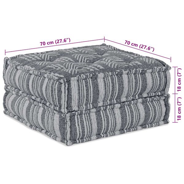 vidaXL Pouffe Modular σε γκρι - 70x70x36 εκ. ύφασμα