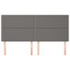 vidaXL Κεφαλάρι Κρεβατιού Γκρι 180x5x118/128 εκ. από Συνθετικό Δέρμα