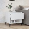 vidaXL Βοηθητικό Τραπέζι Γυαλιστ. Λευκό 50x46x50εκ. Επεξεργασμένο Ξύλο