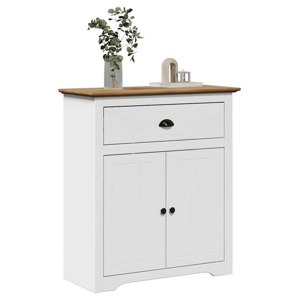 vidaXL Ντουλάπι διαδρόμου BODO Λευκό και καφέ 80x35x90 cm