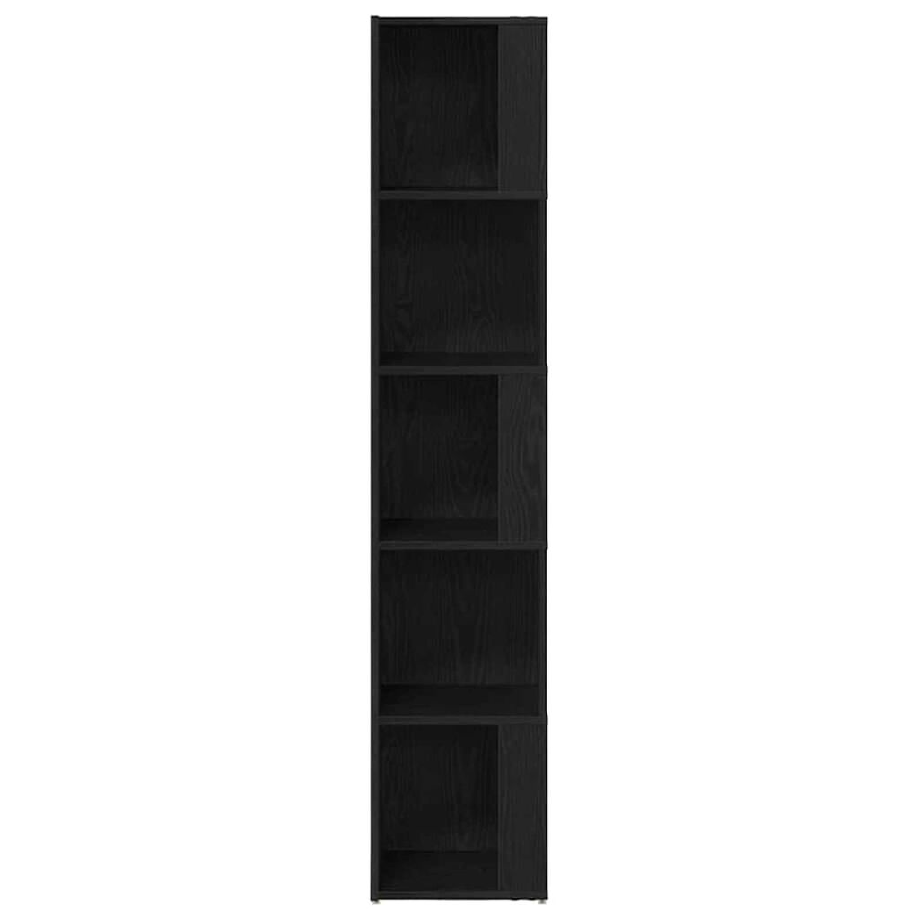 vidaXL Γωνιακά ράφια Μαύρη δρυς 33 x 33 x 164.5 cm Επεξεργασμένο ξύλο