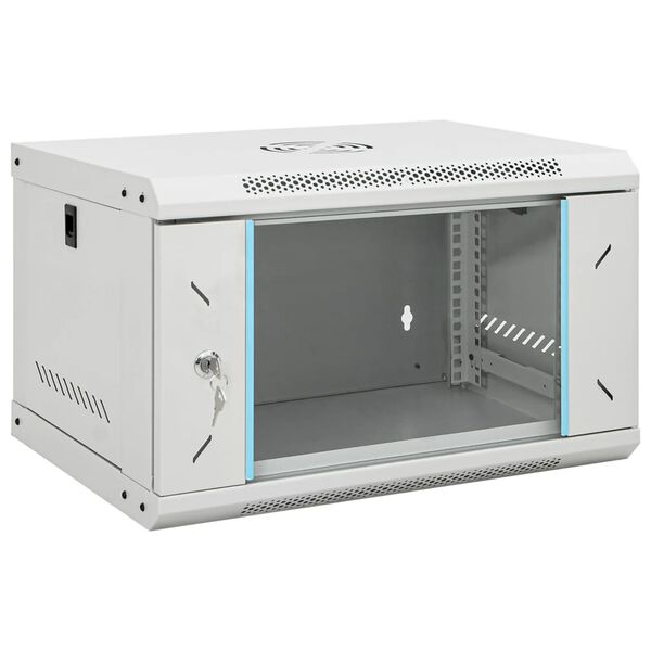 vidaXL Καμπίνα Δικτύου Επιτοίχια 6U 19'' IP20 53x40x30 εκ.