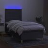vidaXL &Kappa;&rho;&epsilon;&beta;ά&tau;&iota; Boxspring &mu;&epsilon; &Sigma;&tau;&rho;ώ&mu;&alpha; & LED &Sigma;&kappa;.&Gamma;&kappa;&rho;&iota; 80x200 &epsilon;&kappa;. &Upsilon;&phi;&alpha;&sigma;&mu;ά&tau;&iota;&nu;&omicron;
