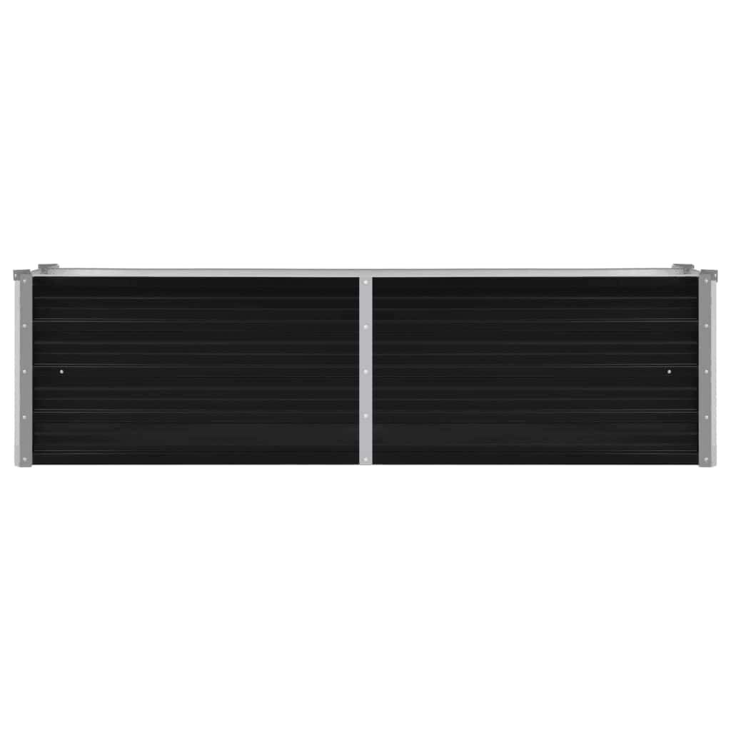 vidaXL Ζαρντινιέρα Υπερυψωμένη Ανθρακί 160x40x45 εκ. Γαλβαν. Χάλυβας