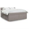 vidaXL &Kappa;&rho;&epsilon;&beta;ά&tau;&iota; Boxspring &mu;&epsilon; &Sigma;&tau;&rho;ώ&mu;&alpha; Taupe 180x200 &epsilon;&kappa;. &Upsilon;&phi;&alpha;&sigma;&mu;ά&tau;&iota;&nu;&omicron;