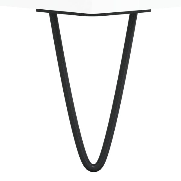 vidaXL Δισκοθήκη Γυαλιστερή Λευκή 121x38x48 εκ. από Επεξεργασμένο Ξύλο