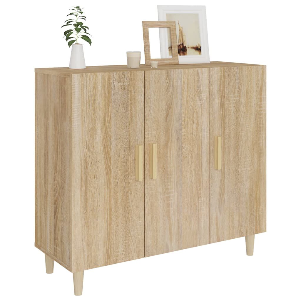 vidaXL Ντουλάπι Sonoma δρυς 90x34x80 εκ. Επεξεργασμένο Ξύλο