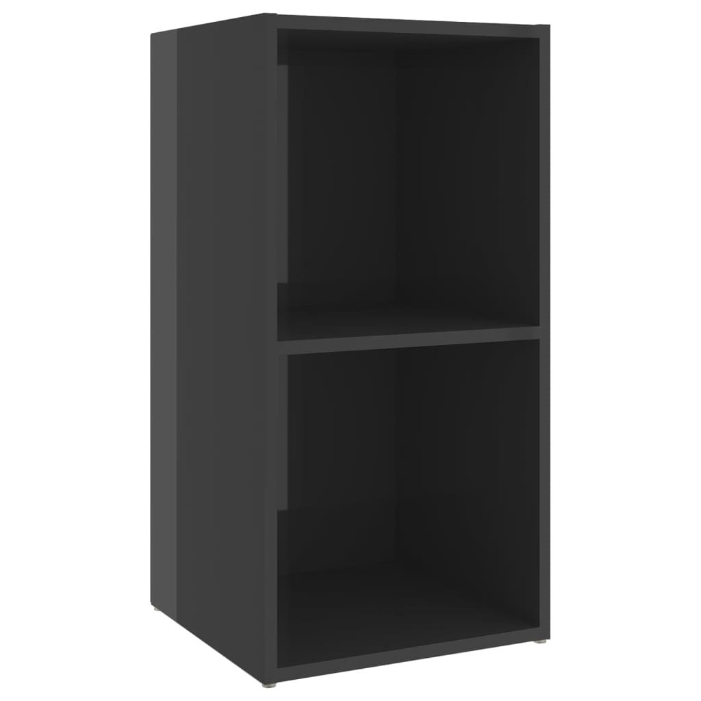 vidaXL Έπιπλο Τηλεόρασης Γυαλιστερό Γκρι 72x35x36,5 εκ. Επεξ. Ξύλο