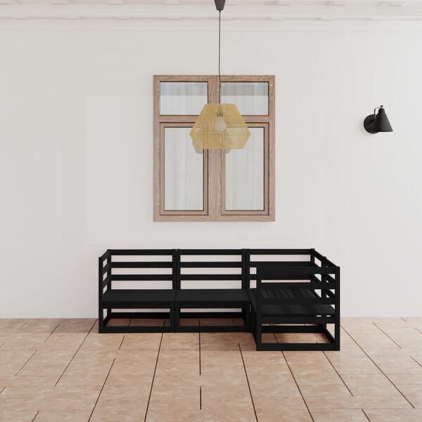 vidaXL &Sigma;&alpha;&lambda;ό&nu;&iota; &Kappa;ή&pi;&omicron;&upsilon; &Sigma;&epsilon;&tau; 4 &Tau;&epsilon;&mu;&alpha;&chi;ί&omega;&nu; &Mu;&alpha;ύ&rho;&omicron; &alpha;&pi;ό &Mu;&alpha;&sigma;ί&phi; &Xi;ύ&lambda;&omicron; &Pi;&epsilon;ύ&kappa;&omicron;&upsilon;