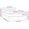 vidaXL &Kappa;&rho;&epsilon;&beta;ά&tau;&iota; Boxspring &mu;&epsilon; &Sigma;&tau;&rho;ώ&mu;&alpha; & LED &Sigma;&kappa;. &Mu;&pi;&lambda;&epsilon; 140x190&epsilon;&kappa;. &Beta;&epsilon;&lambda;&omicron;ύ&delta;&iota;&nu;&omicron;