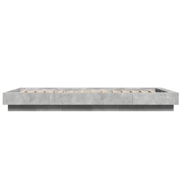 vidaXL Πλαίσιο Κρεβατιού Γκρι Σκυροδέματος 75 x 190 εκ. Επεξεργ. Ξύλο