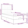 vidaXL Οθωμανικό κρεβάτι με στρώματα & LEDs Ροζ 90x200cm Velvet