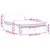 vidaXL Κρεβάτι με Στρώμα Dover Ανοιχτό Γκρι 120x200 εκ. Υφασμάτινο