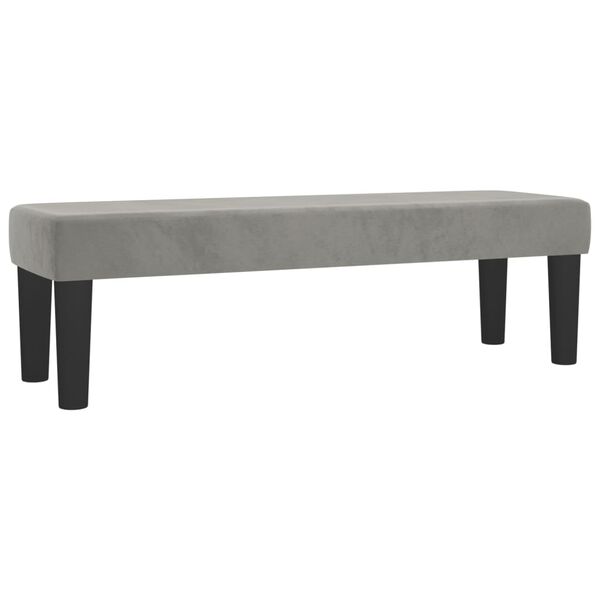 vidaXL Κρεβάτι Boxspring με Στρώμα Ανοιχτό Γκρι 180x200 εκ. Βελούδινο
