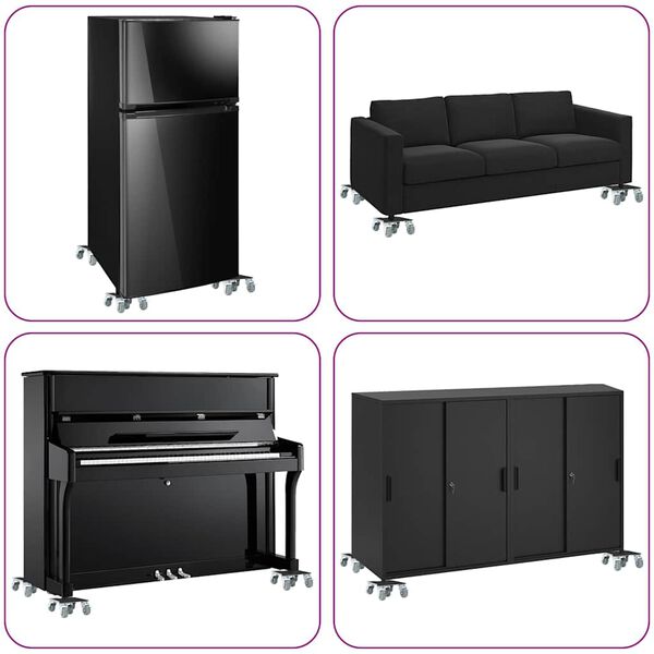 vidaXL Ρόλοι Επίπλων 4 τεμ. με Ανυψωτικό 17,5x16x7,5 εκ. Ατσάλι 1600 κιλά