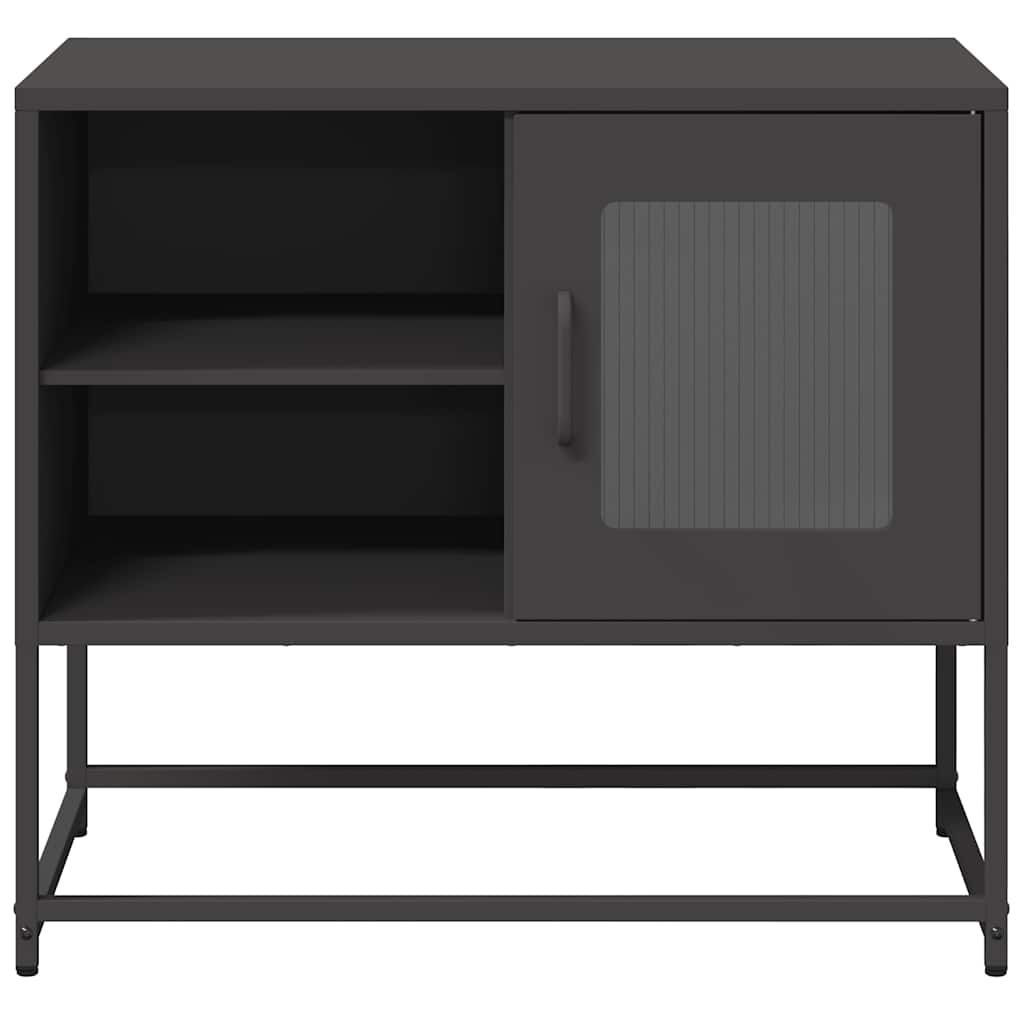vidaXL Έπιπλο Τηλεόρασης Μαύρο 68,5x39x60,5 εκ. Ατσάλινο