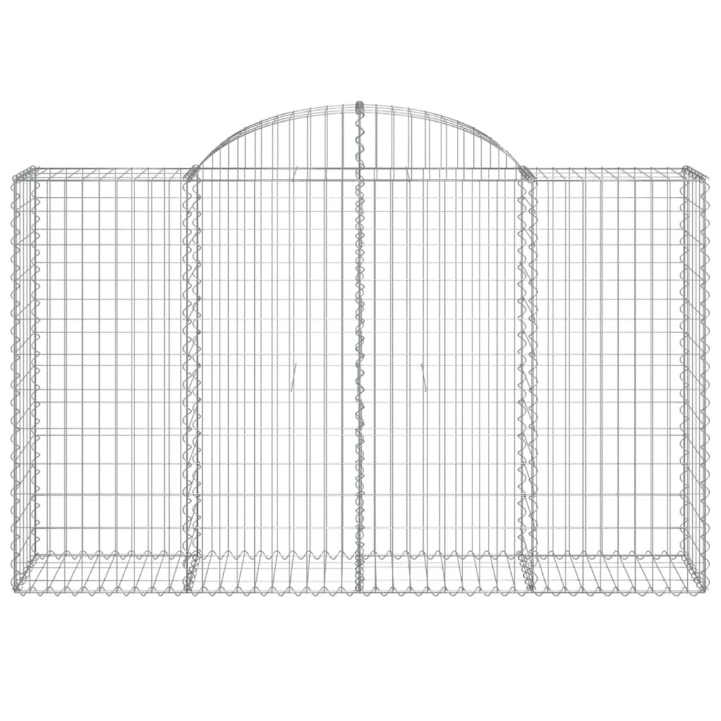 vidaXL Συρματοκιβώτια Τοξωτά 5 τεμ. 200x50x120/140 εκ. Γαλβαν. Ατσάλι