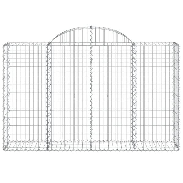 vidaXL Συρματοκιβώτια Τοξωτά 5 τεμ. 200x50x120/140 εκ. Γαλβαν. Ατσάλι