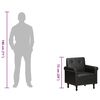 vidaXL Πολυθρόνα Μπάρελ Μαύρη από Γνήσιο Δέρμα