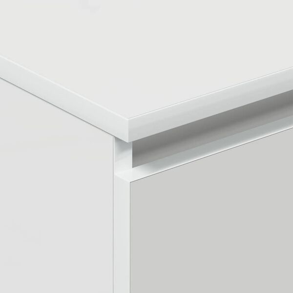 vidaXL Συρταριέρα Γυαλιστερό Λευκό 60x35x98,5 εκ. Επεξεργασμένο Ξύλο