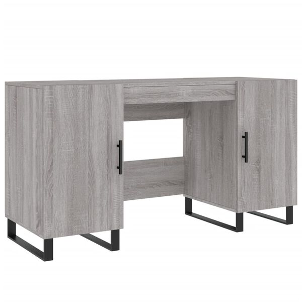 vidaXL Γραφείο Γκρι Sonoma 140 x 50 x 75 εκ. από Επεξεργασμένο Ξύλο