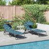 vidaXL Πτυσσόμενη ξαπλώστρα 2 pcs Πράσινο 56 x 190 x 81εκ ύφασμα