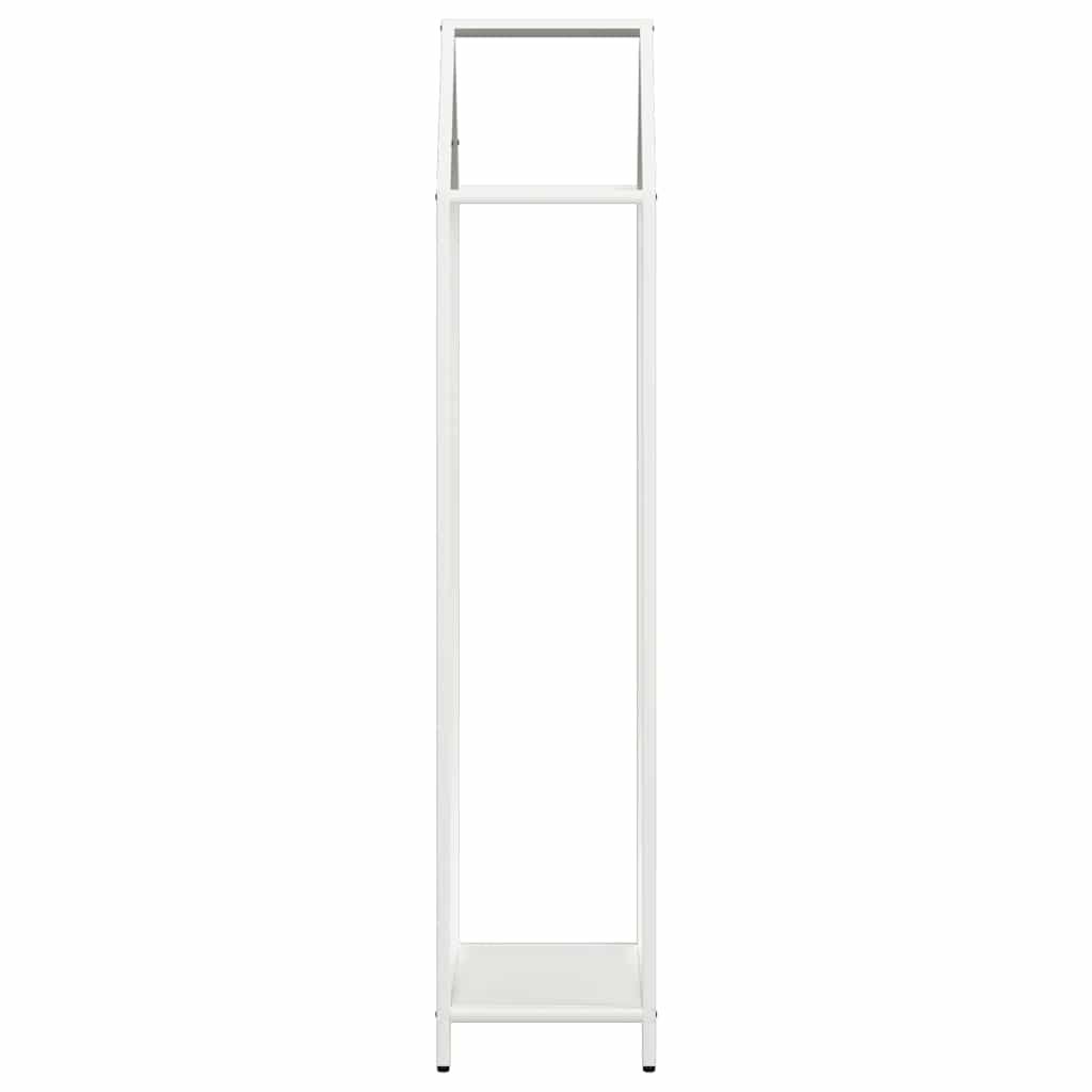 vidaXL Ράφι για καυσόξυλα Λευκό 40x25x120 cm Ατσάλι ψυχρής έλασης