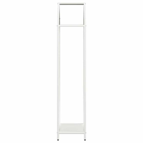 vidaXL Ράφι για καυσόξυλα Λευκό 40x25x120 cm Ατσάλι ψυχρής έλασης