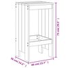 vidaXL Σκαμπό Μπαρ 2 τεμ. 40 x 36 x 75 εκ. από Μασίφ Ξύλο Πεύκου