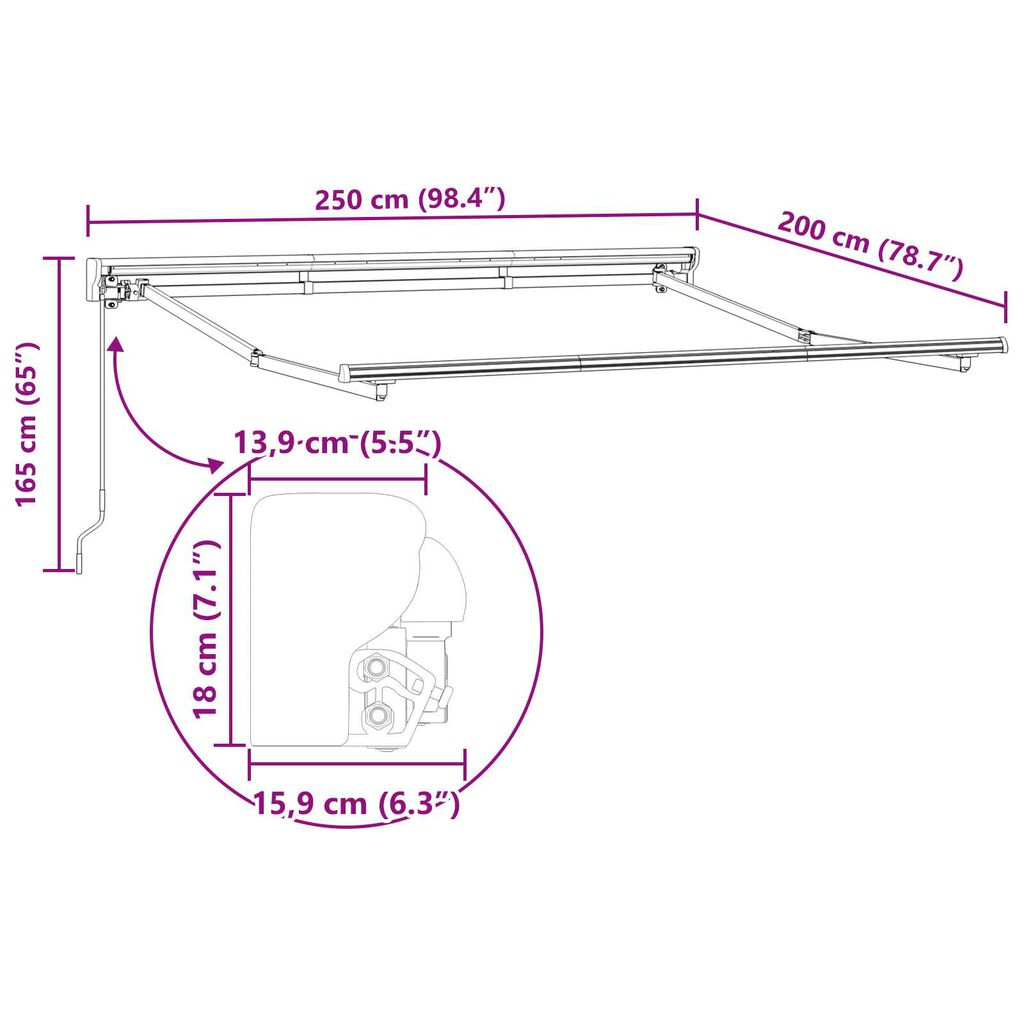 vidaXL Σκηνίτσα Αναδιπλούμενη Κρεμ 250x200 cm